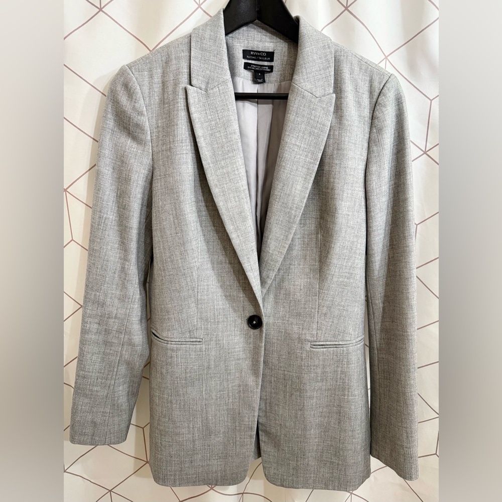 RW&CO. Light Gray Suit Jacket